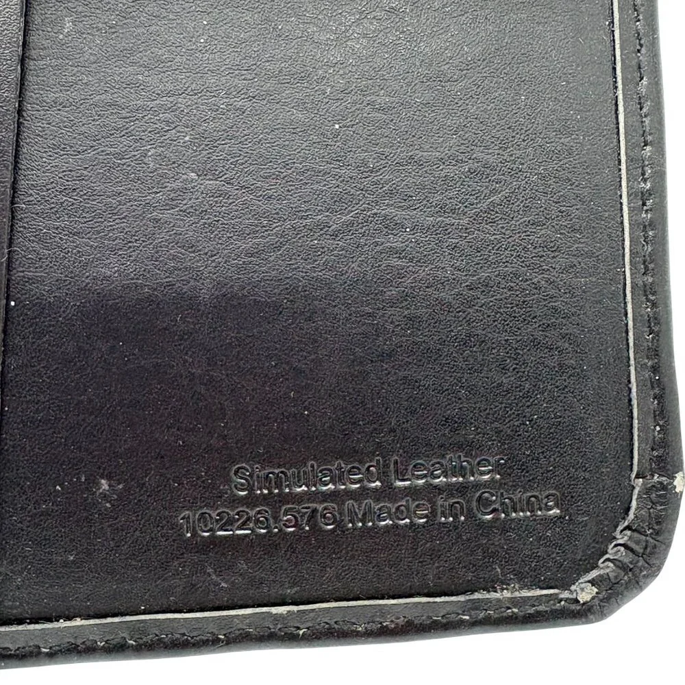 Franklin Covey Black Simulated Leather Planner Binder Classic Size 1